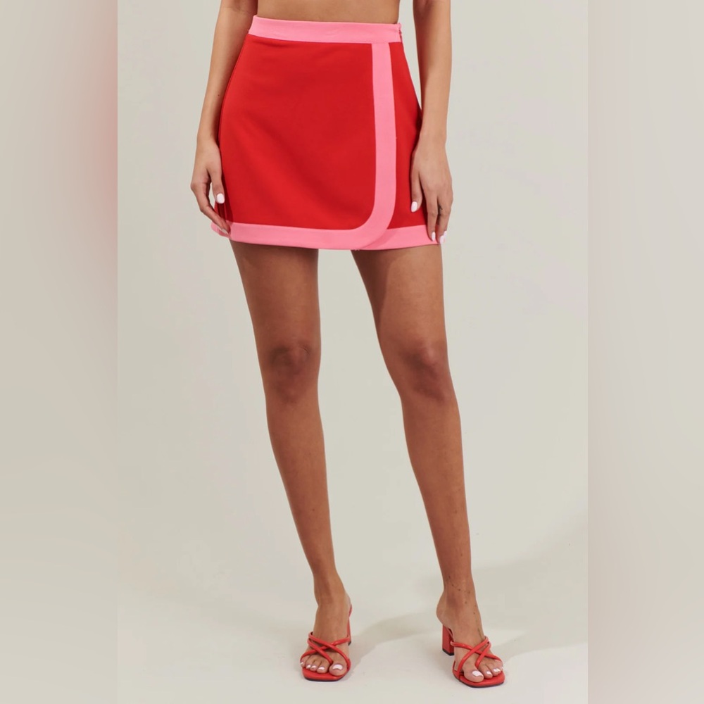 Sugarlips Addilyn Colorblock Mini Skirt